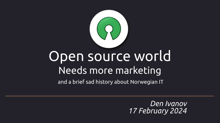 Open source world needs more markeing